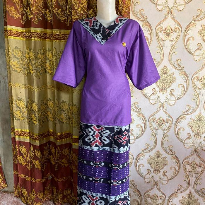 setelan rok tenun Jepara blus toyobo Wanita