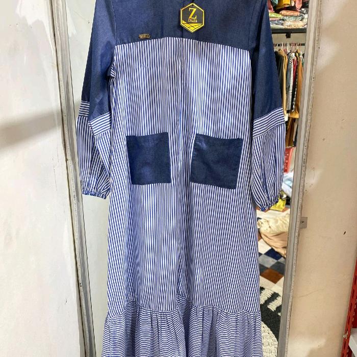 zalifa dres Muslim Wanita Baju navy