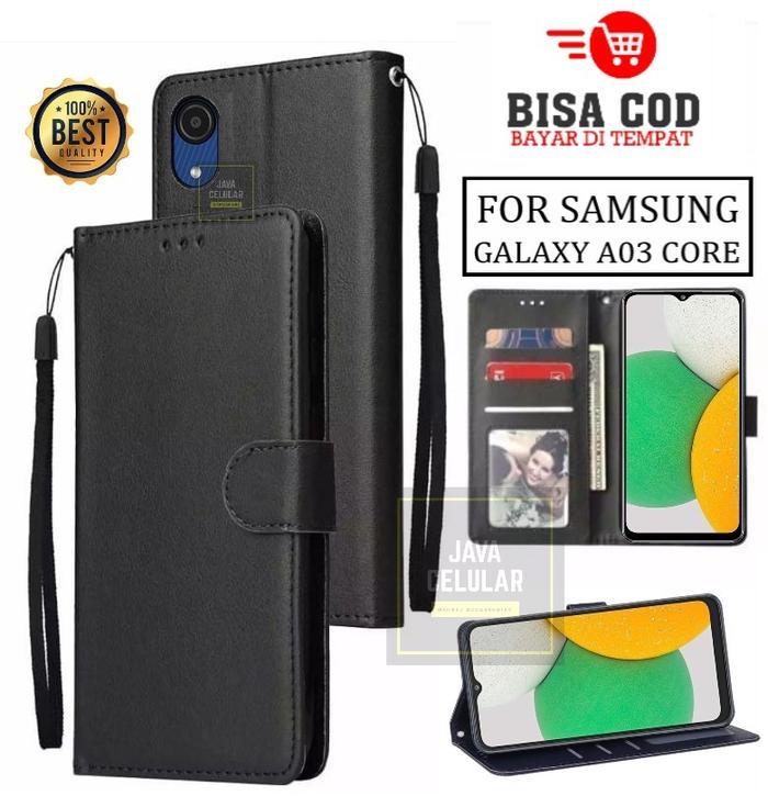 Flip Case Untuk Samsung Galaxy A03 Core Flip Case Kulit - Casing Dompet Case Wallet Leather Flip Cas