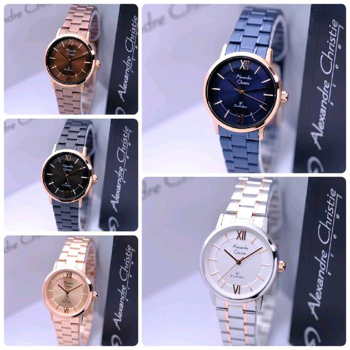 jam tangan wanita alexandre christie ac 8689 / ac8689 slim tipis original