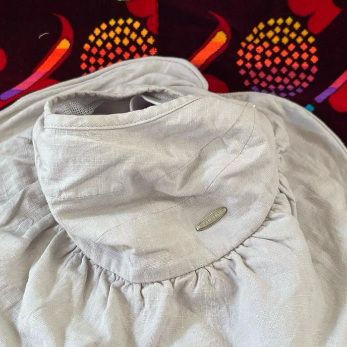 Topi Sun Visor Lecaf Putih Wanita Thrift | Topi Anti Matahari Merk Lecaf Wanita
