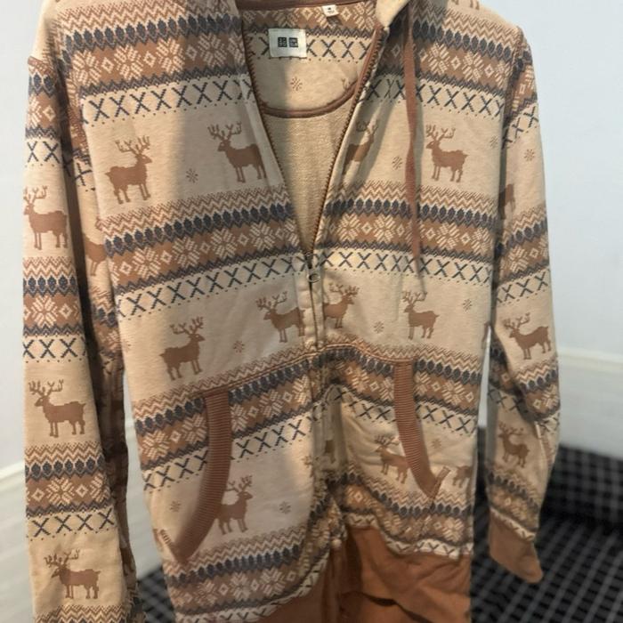 Jaket Uniqlo Zipper Hoodie Navajo