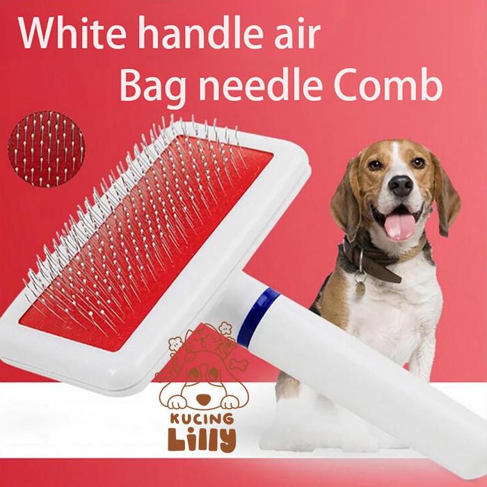 Sisir Bulu Hewan Merah - Sisir Hewan - Sisir Anti Hairball Kucing Anjing Sisir Anjing Sisir Kucing