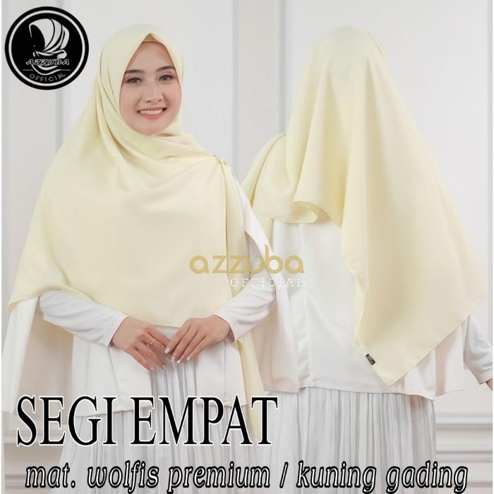 terlaris hijab segi empat woolpeach kuning gading no.46