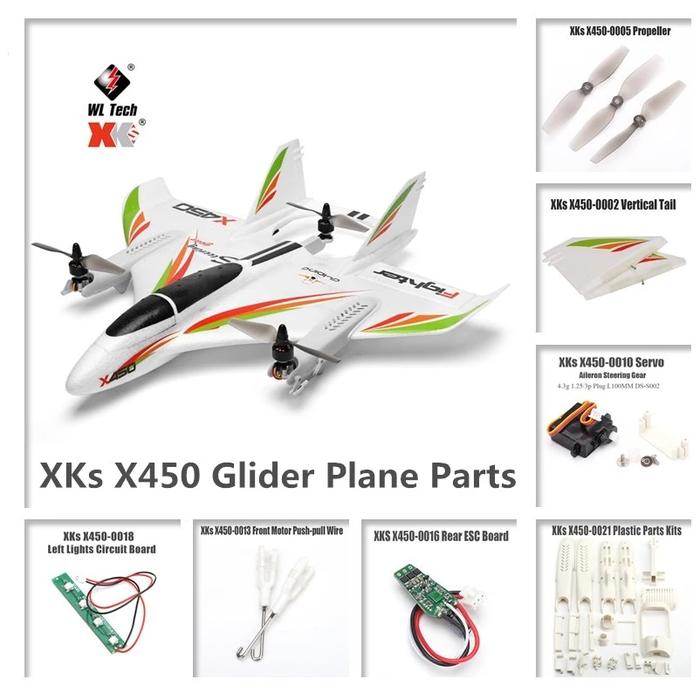 WLtoys XK X450 RC Glider Plane Parts Motor Receiver Board Servo Main