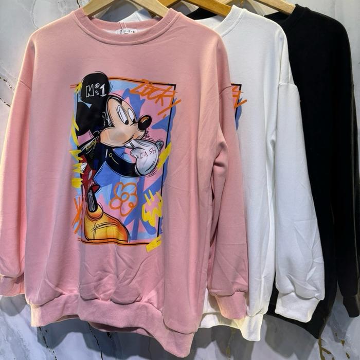 Atasan Kaos Oversize Micky Mouse
