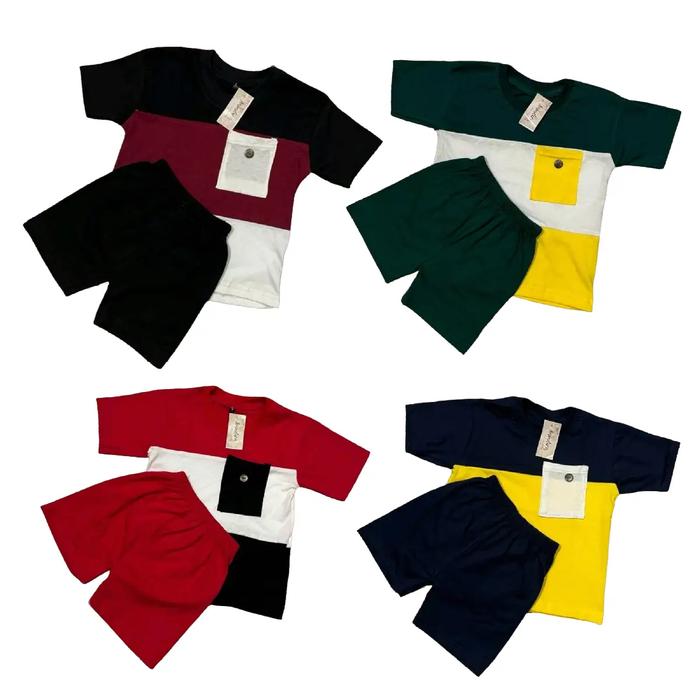 Paket 4 Stel Setelan Anak Usia 1-3th Bahan Cotton Combed 24S Bb Max 13kg Fashion