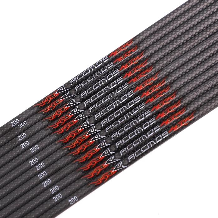 6/12 pcs 3K Carbon Arrow Shaft ID 6.2 mm spine 200 250 300 350 400