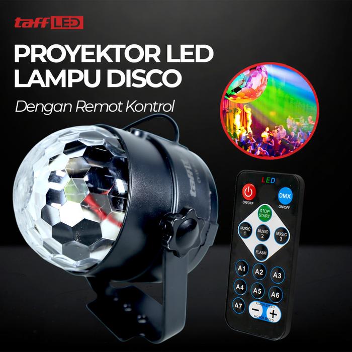 Permata Mall | Lampu Proyektor Disco | Lampu LED RGB | Lampu Pesta Remote