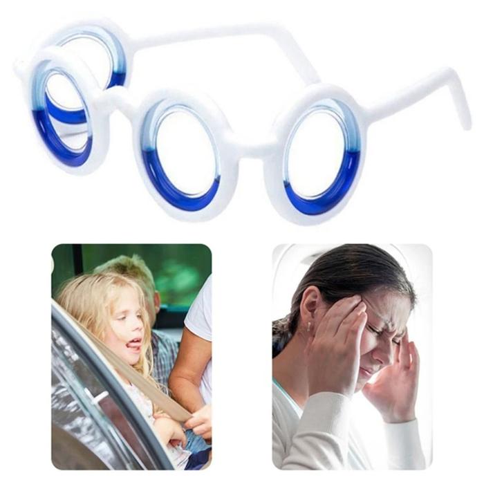 Portable Anti-Motion Sickness Eyeglass Carsickness Airsickness Natural Nausea Relief Glasses Anti-Na