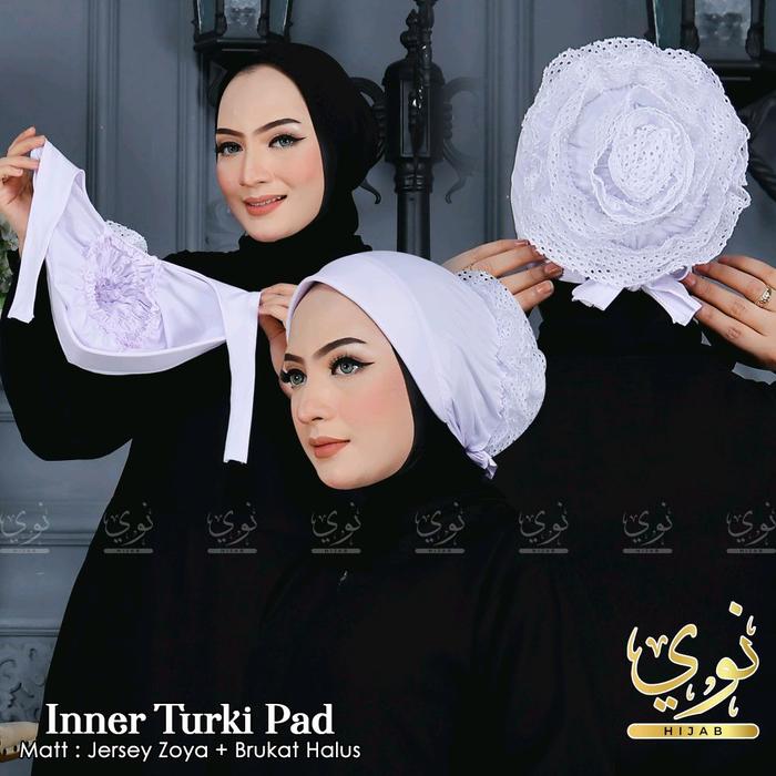 ciputQu Inner Turki Pad Bahan Jersey Zoya Premium Brukat halus dan pad Antem Ciput anti letoy Tali m