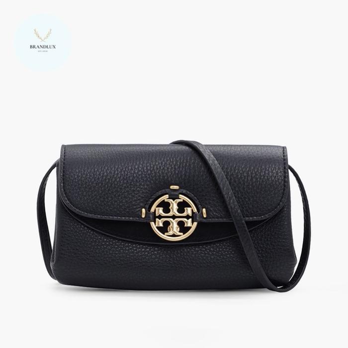 TORY BURCH MILLER CROSSBODY WALLET IN BLACK