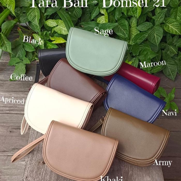 Domsel Tara dengan 2 tali , panjang dan pendek bentuknya setengah bulat bisa masuk hp