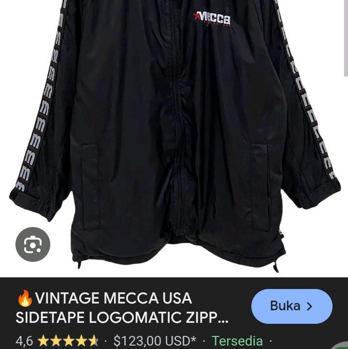 vintage hip-hop MECCA usa coach jacket jaket rapper Pria Hitam Distro Keren Cowok Bomber Unisex