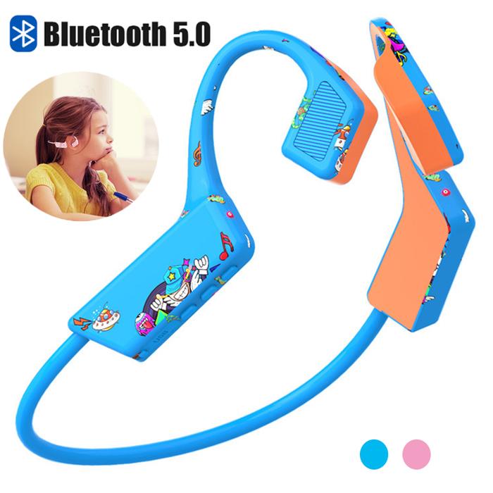 Kids Bone Conduction Headphones Cute Blutooth Sport Headset