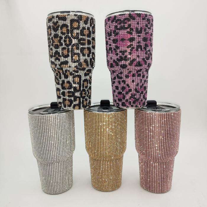 600/900ML Bling Diamond Thermos Sparkling Rhinestone Water Bottle