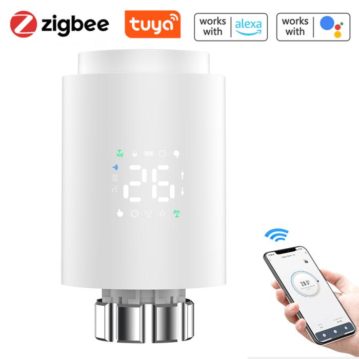 Tuya Zi-gbee Thermostat Thermostatic Radiator Valve Thermostat TRV Valve with Smart Life Smart Home