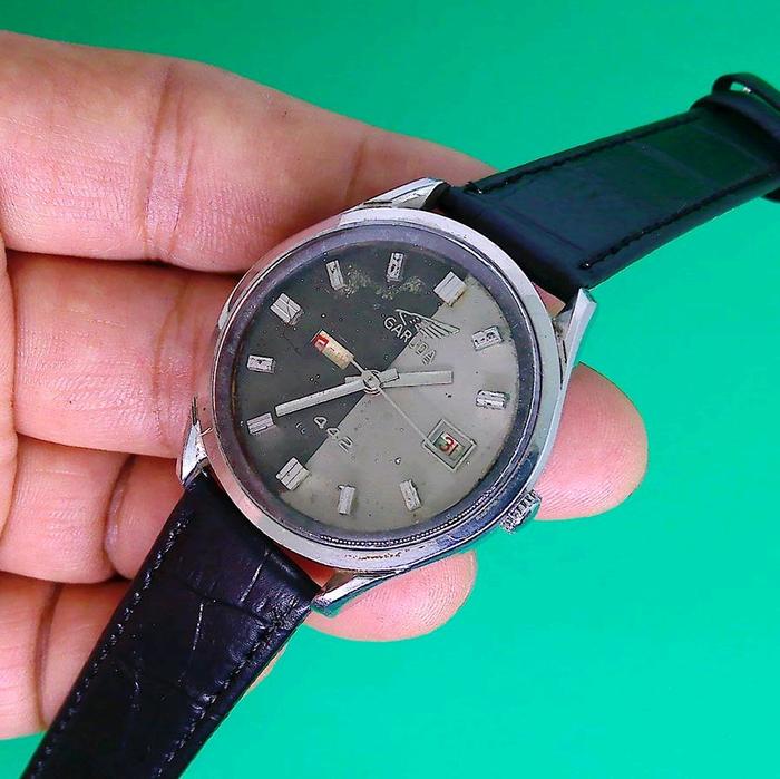 Jam tangan pria vintage Garuda 442 DAY & NIGHT manual winding
