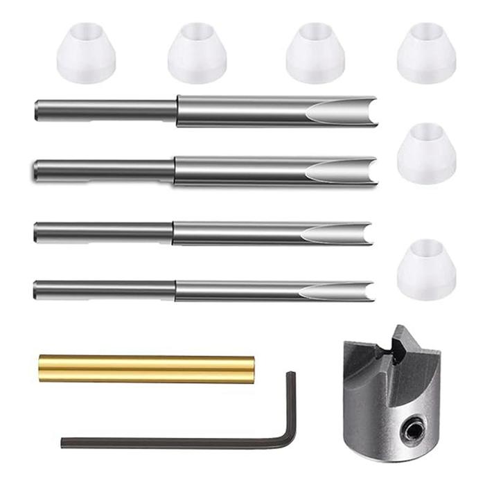 Pen Barrel Mill Trimmer Set, Trimming System With Carbon Steel Cutter Shafts, For Pen Kit Preparatio