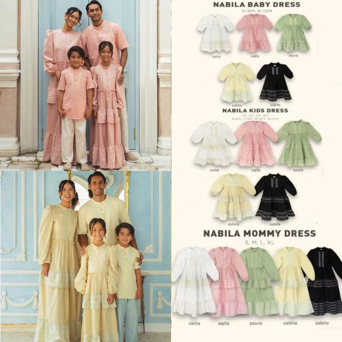 Pakaian Muslim Anak Gamis Nabila Bahan Katun Rayon Premium Ukuran 1 2 3 4 5 6 Tahun