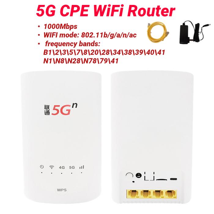 5G Router 2.4GHz 5GHz Wireless Modem WiFi Hotspot SIM Card Slot