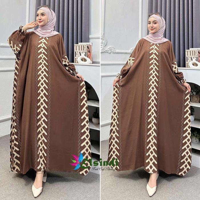 PREMIUM (READY) terjamin Elsindi Batik Arini Premium Kaftan jumbo allsize Gamis batik Mewah Dress Wa