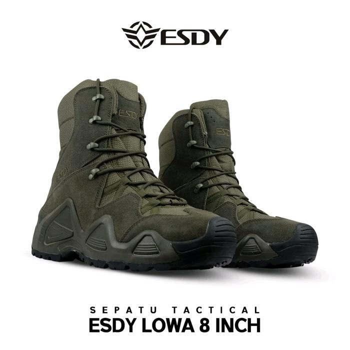 WARRIOR - Sepatu Tactical Hijau bludru dewasa Boots Pria Shoes