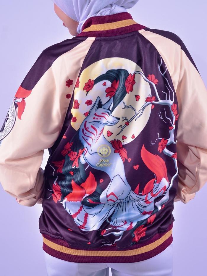 KANEMOCHI EXCLUSIVE JAKET SUKAJAN - JAKET BASEBALL - JAKET VARSITY KITSUNE JAPAN Lembut Tebal Pria J