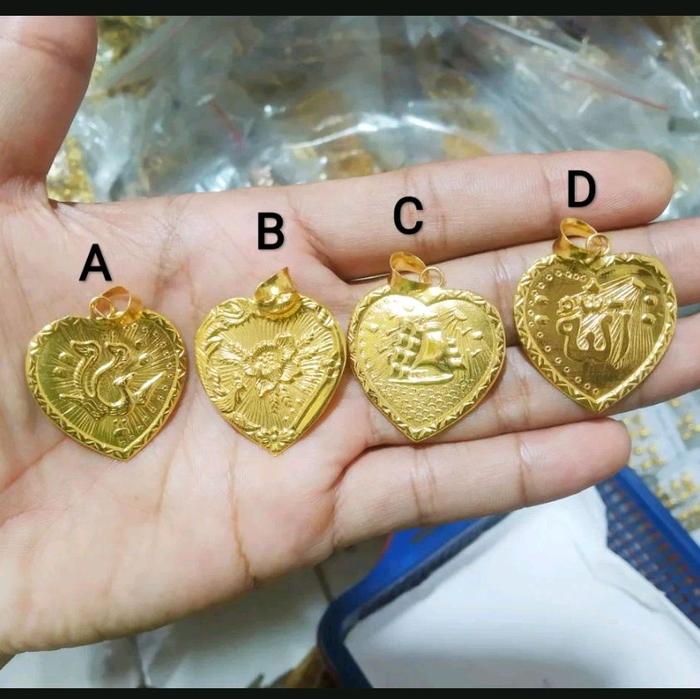 LIONTIN LOVE MAINAN KALUNG LOKET KALUNG LAPIS EMAS 24K