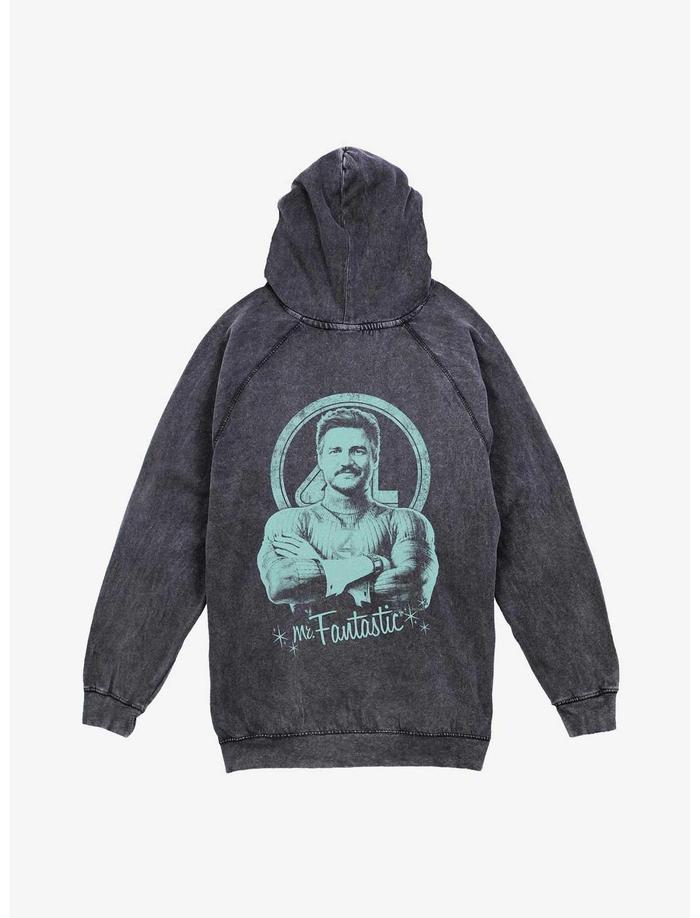 [Official The Fantastic Four] First Steps Mister Fantastic Mineral Wash Hoodie | Marvel - Merchandis