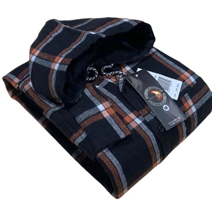 kemeja flanel Hoodie / kemeja trbaru 2024 lengan panjang / kemeja tudung murah