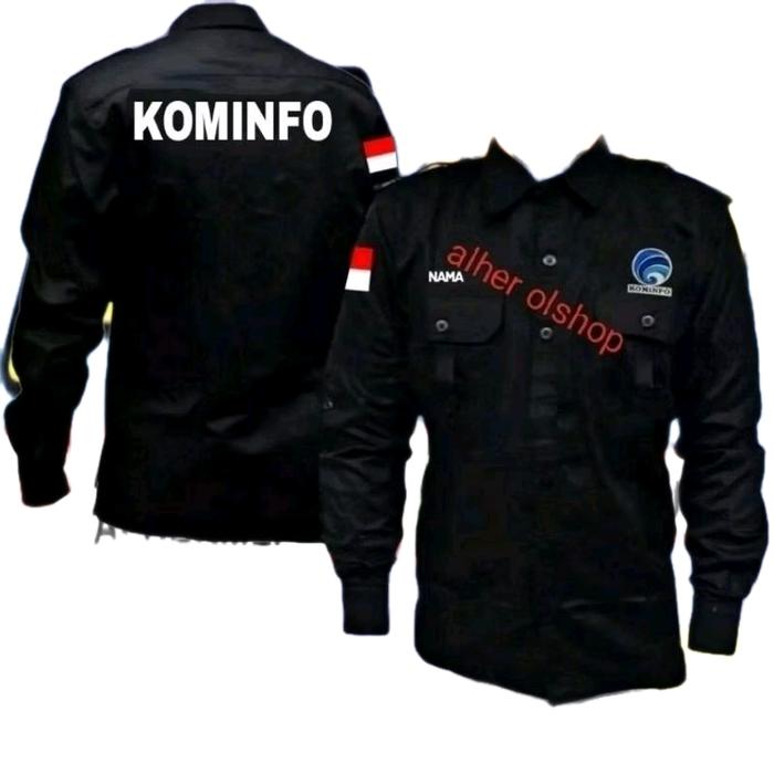 kemeja Kominfo full bordir seragam Kominfo baju Kominfo pakaian Kominfo pdh KOMINFO Pdl Kominfo baju