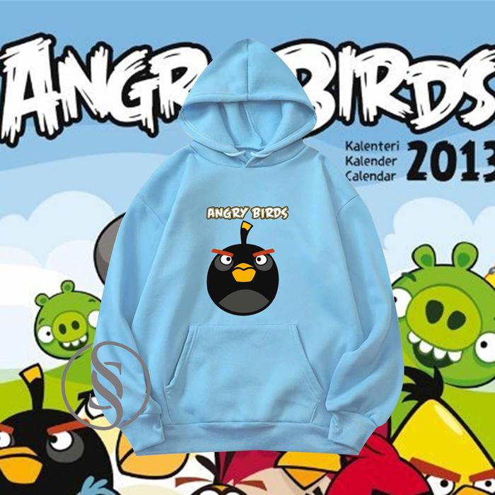 Jaket Hoodie Anak Angry Birds Hitam / Hoodie Anak Angry Birds Hitam