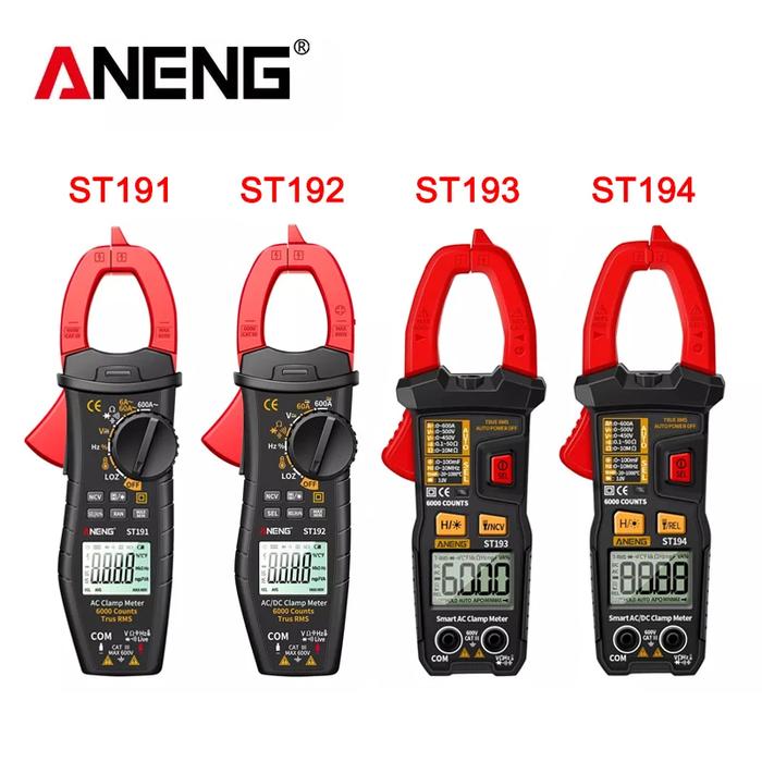 ANENG ST191/ST192/ST193/ST194 Digital Clamp Meters Multimeter Current 6000 Counts True RMS Capacita