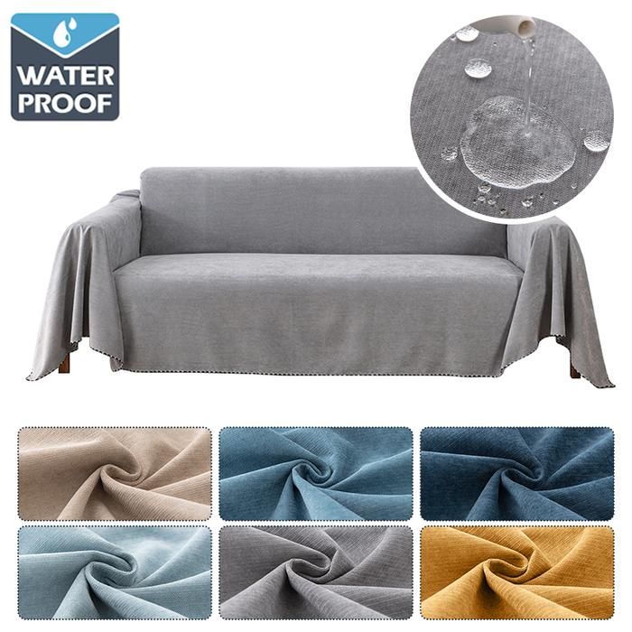 Sarung Sofa Warna Solid Tahan Air Selimut Sofa Segala Cuaca Kain