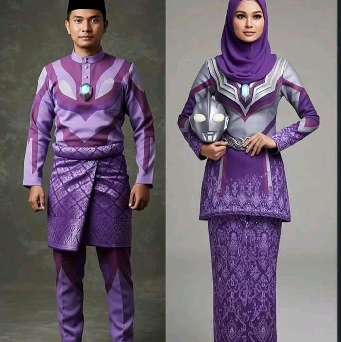 pakaian muslim terbaru karakter untuk dewasa unisex Baju Pasangan Gamis Couple