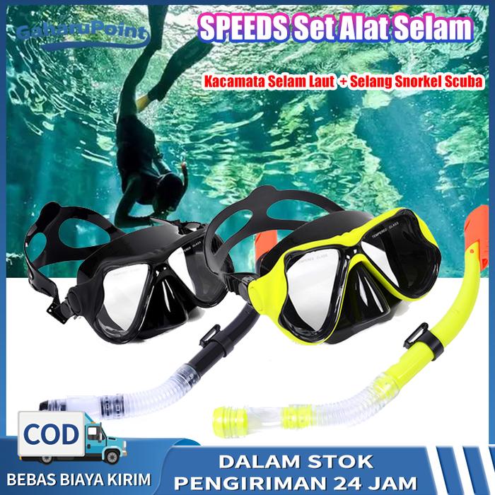 Alat Selam snorkel snorkling alat selam diving original pvc karet mask snorkle setοΌ/Alat Selam/Kacam