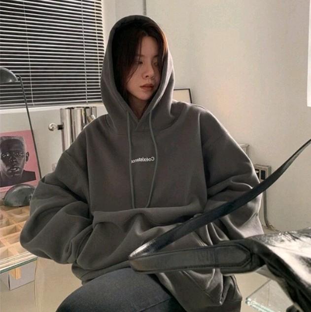 DINEA Hoodie COEXISTENCE Jumper Fleece hoodie korean style pria BIG SIZE Unisex Korean Style