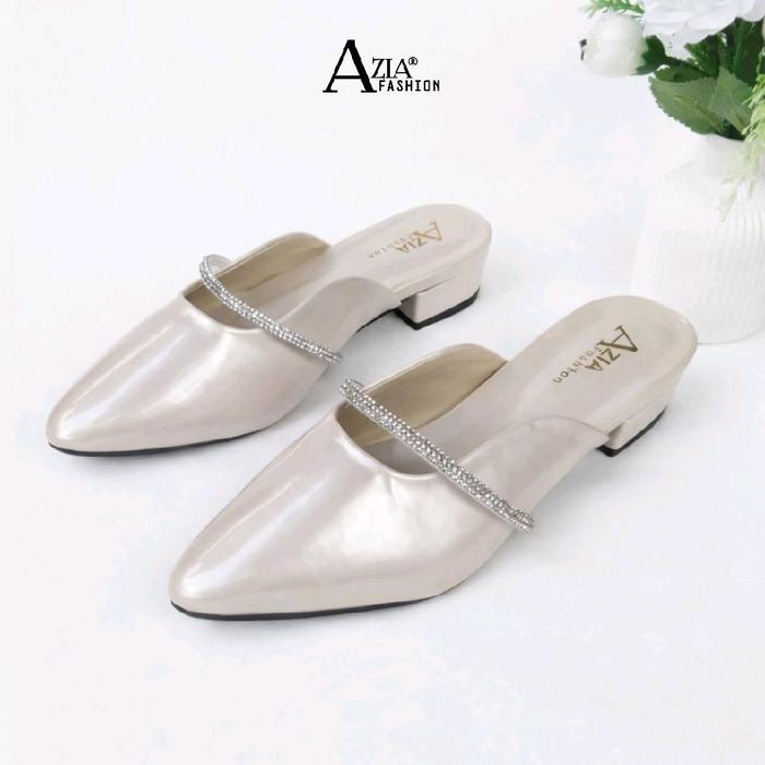 AziaFashion Nevada Sandal Heels Mules Hak 3Cm Desain Elegan Nyaman untuk Tampilan Stylish Wanita den