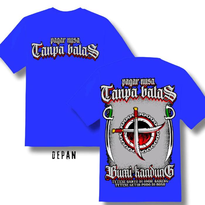 KAOS  TATAS PAGAR NUSA Garis Premium Lembut Nyaman Pendek Pria Wanita Distro Katun Atasan Baju Topi 
