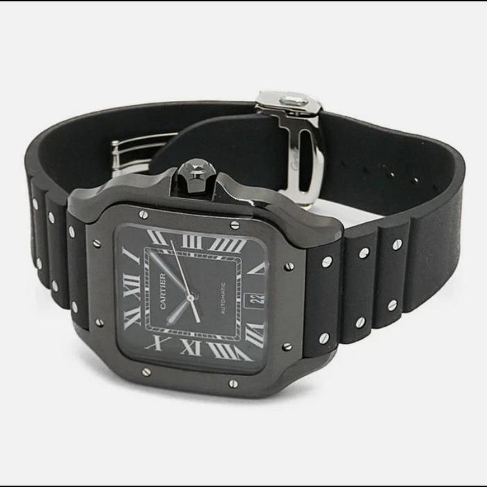 JAM TANGAN CRTR SANTOS LM FULL BLACK SWISS MATIC