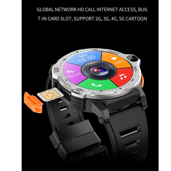 PG999 Smartwatch 4G Android 1.54'' HD Screen Dual Camera GPS WiFi 64GB 4G LTE SIM Card Android Bluet