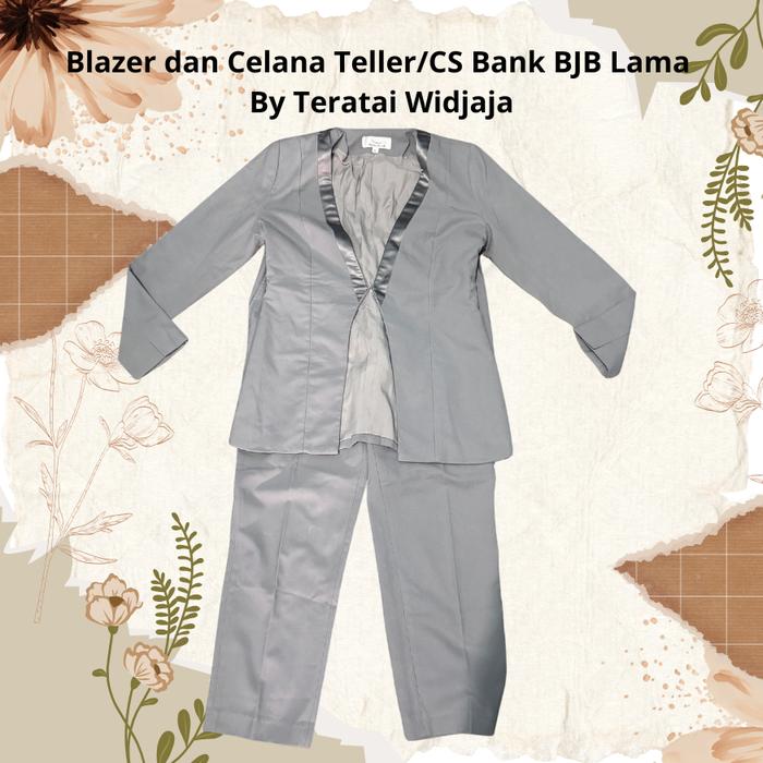 Teratai Widjaja Seragam Bank BJB Preloved Abu L Blazer Ukuran 12 Celana XL Model Presbody Kondisi Ba