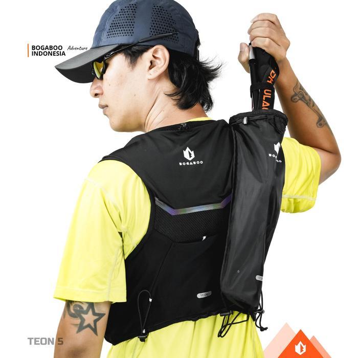 Eiger - Tas Hydropack trail running BOGABOO TEON 5 L FREE QUIVER TRACKPOLE - tas lari  - tas running