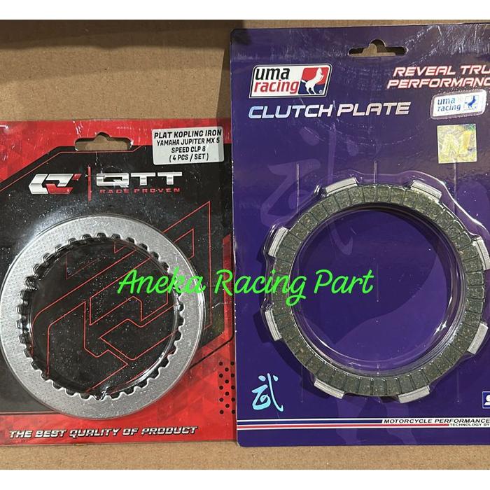 PLAT & KAMPAS KOPLING UMA DAN QTT RACING JUPITER MX135 NEW (5SPEED) BARU PAKET SET KAMPAS