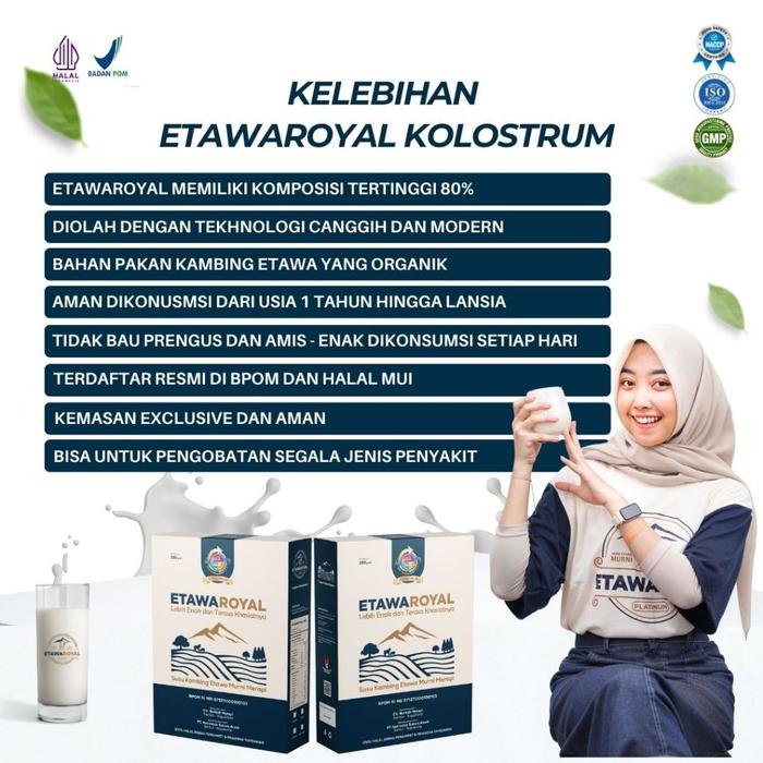 ETAWAROYAL PERUBAHAN MERK ETAWAPLUS PLATINUM SUSU KAMBING ETAWA TINGKATKAN KEPADATAN & KESEHATAN TUL
