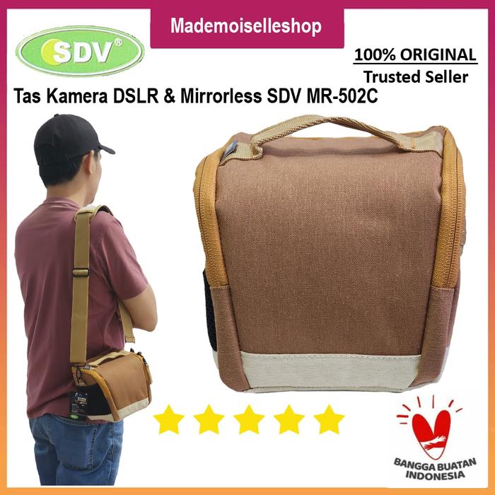 SDV Tas Kamera Mirrorless MR-502C Brown- for Sony - Fujifilm - Canon - Nikon Z50 Z30 Diskon