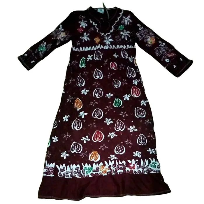 Baju Jubah Daster Anak Wanita Batik Madura Asli Tulis Tangan Lengan Panjang