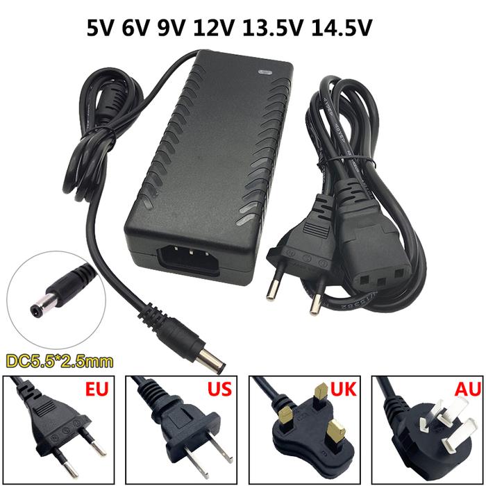 AC/DC Adapter 5V 12V 9V 6 Volt Power Supply 12 Volt 13.5V 14.5V 5A 6A