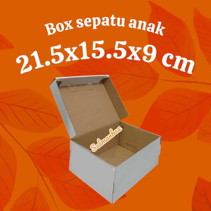 BOX SEPATU ANAK SIZE 21.5X15.5x9 CM I DUS ANAK I KARDUS SEPATU ANAK I BOX SEPATU POLOS I DUS SEPATU 